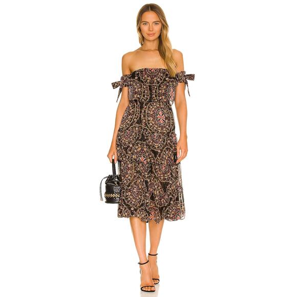 Misa Los Angeles Micaela Dress - XS - Las Brisas Medallion